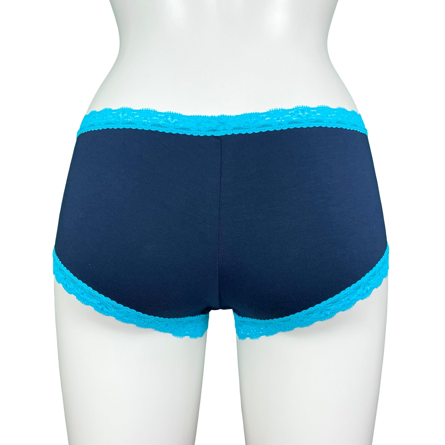 Soft Bamboo Jersey Boy Short - Midnight & Turquoise