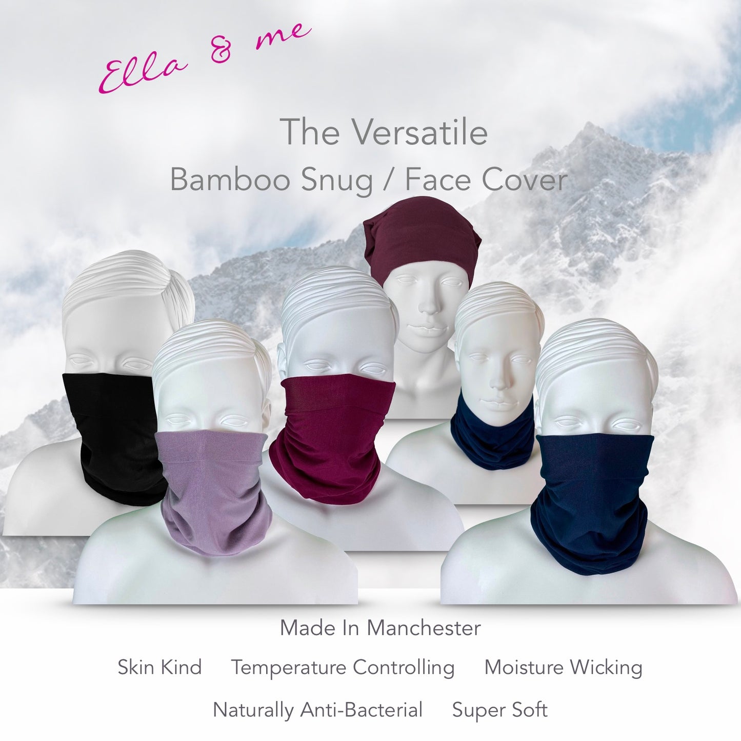 Soft & Cosy Bamboo Jersey Snood - Black