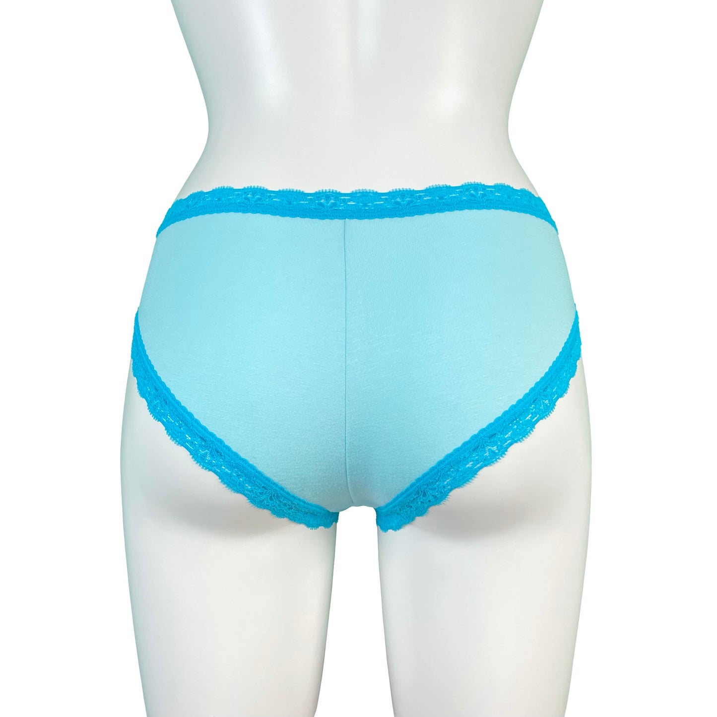 Soft Bamboo Jersey High Leg Knicker - Aqua & Turquoise