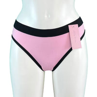Soft Bamboo Jersey Bikini Knicker - Pink & Black