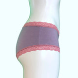 Soft Bamboo Jersey Classic Fit Knicker - Grey Mist & Vintage Rose