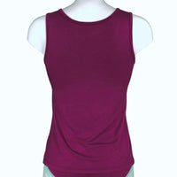 Soft Bamboo Jersey Scoop Neck Tank Top - Rosewood