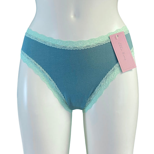 Soft Bamboo Jersey High Leg Knicker - Eucalyptus & Spearmint