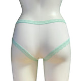 Soft Bamboo Jersey Classic Fit Knicker - White & Spearmint