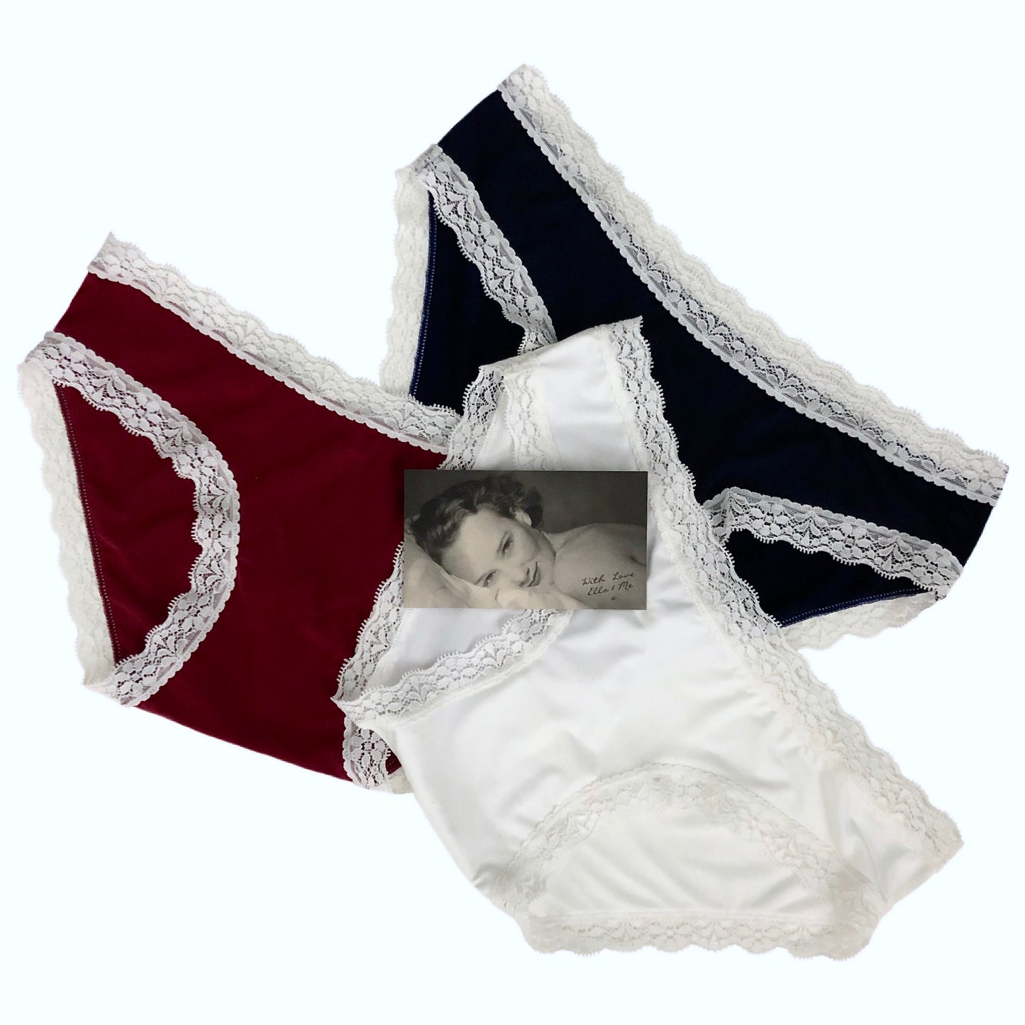 Soft Touch Cheeky Fit Brief - Navy & Ivory