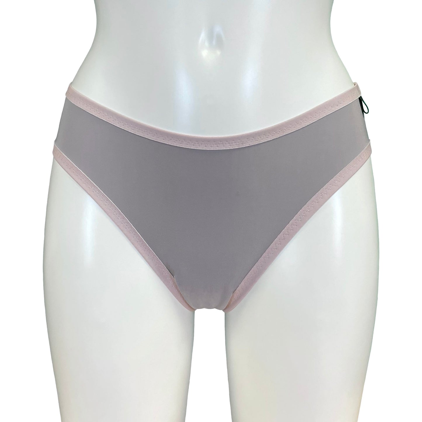 Soft Touch High Leg Knicker - Cloud Grey & Blush