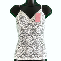 Signature Lace Strappy Cami Top - Ivory