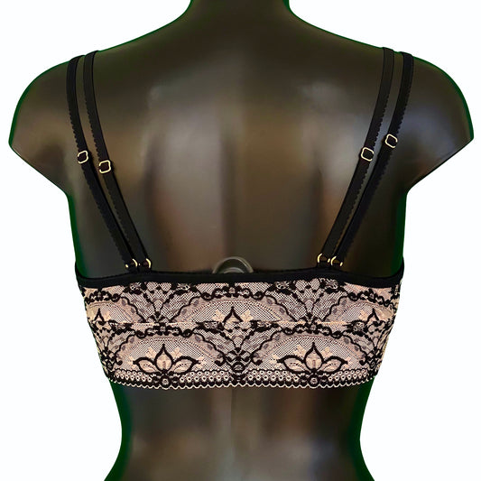 Jacquard Lace Bralette - Art Deco