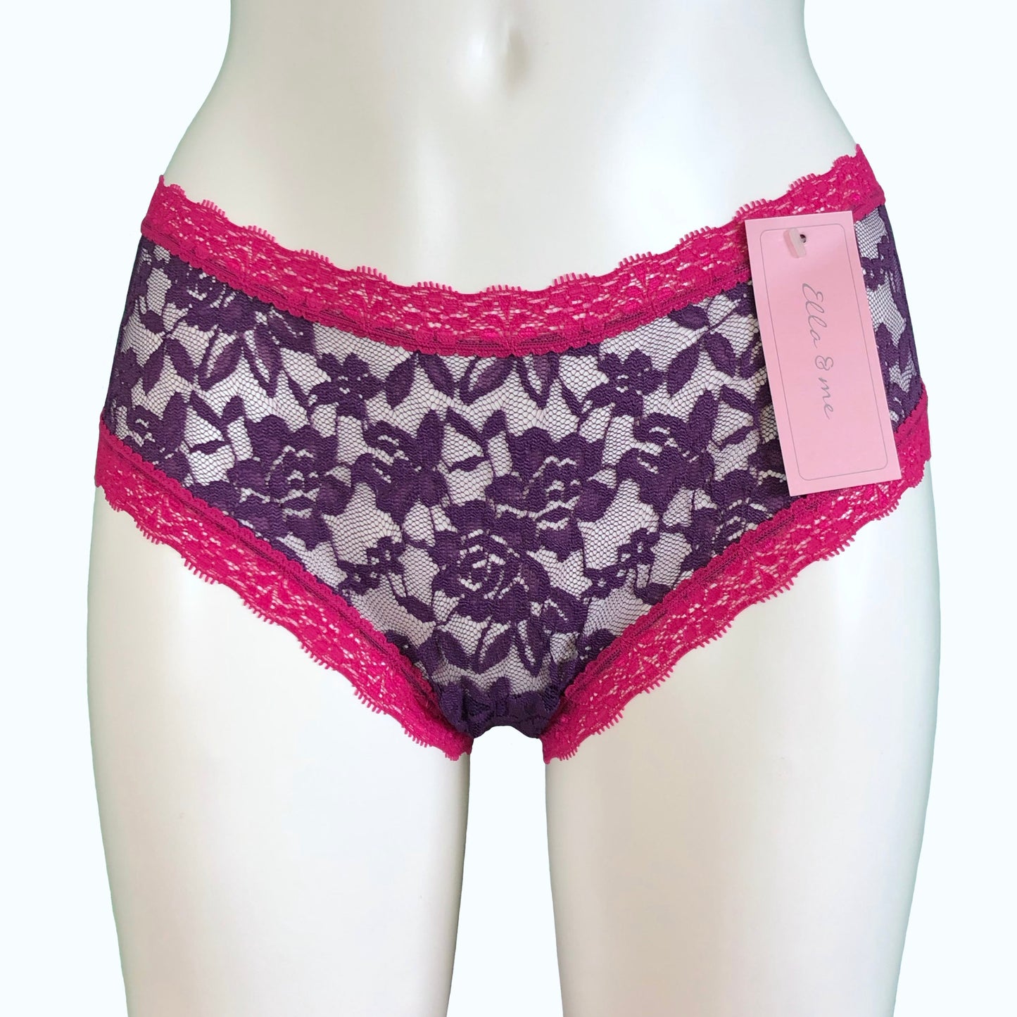 Signature Lace Classic Fit Knicker - Violet & Raspberry