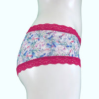 Printed Signature Lace Classic Fit Knicker - Raspberry Wildflowers