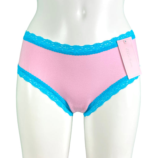 Soft Bamboo Jersey Classic Fit Knicker - Pink & Turquoise