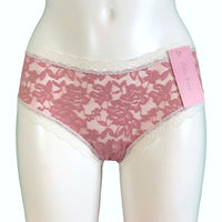Signature Lace Classic Fit Knicker - Vintage Rose & Ivory