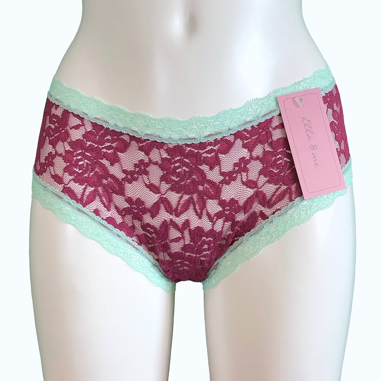 Signature Lace Classic Fit Knicker - Raspberry & Spearmint