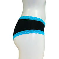 Soft Bamboo Jersey Classic Fit Knicker - Black & Turquoise