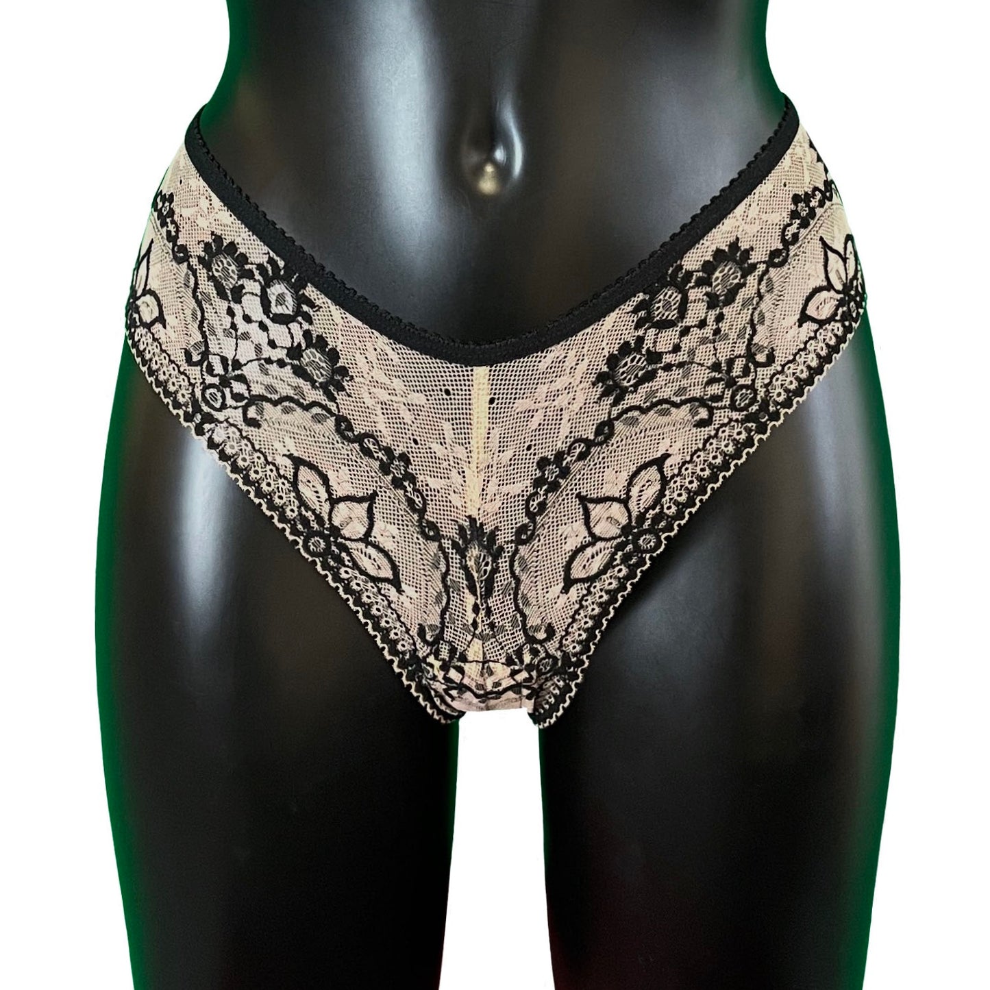 Jacquard Lace Brazilian Fit Knicker - Art Deco