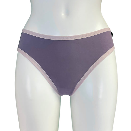 Soft Touch High Leg Knicker - Mauve & Blush