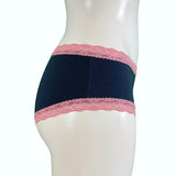 Soft Bamboo Jersey Classic Fit Knicker - Midnight & Vintage Rose