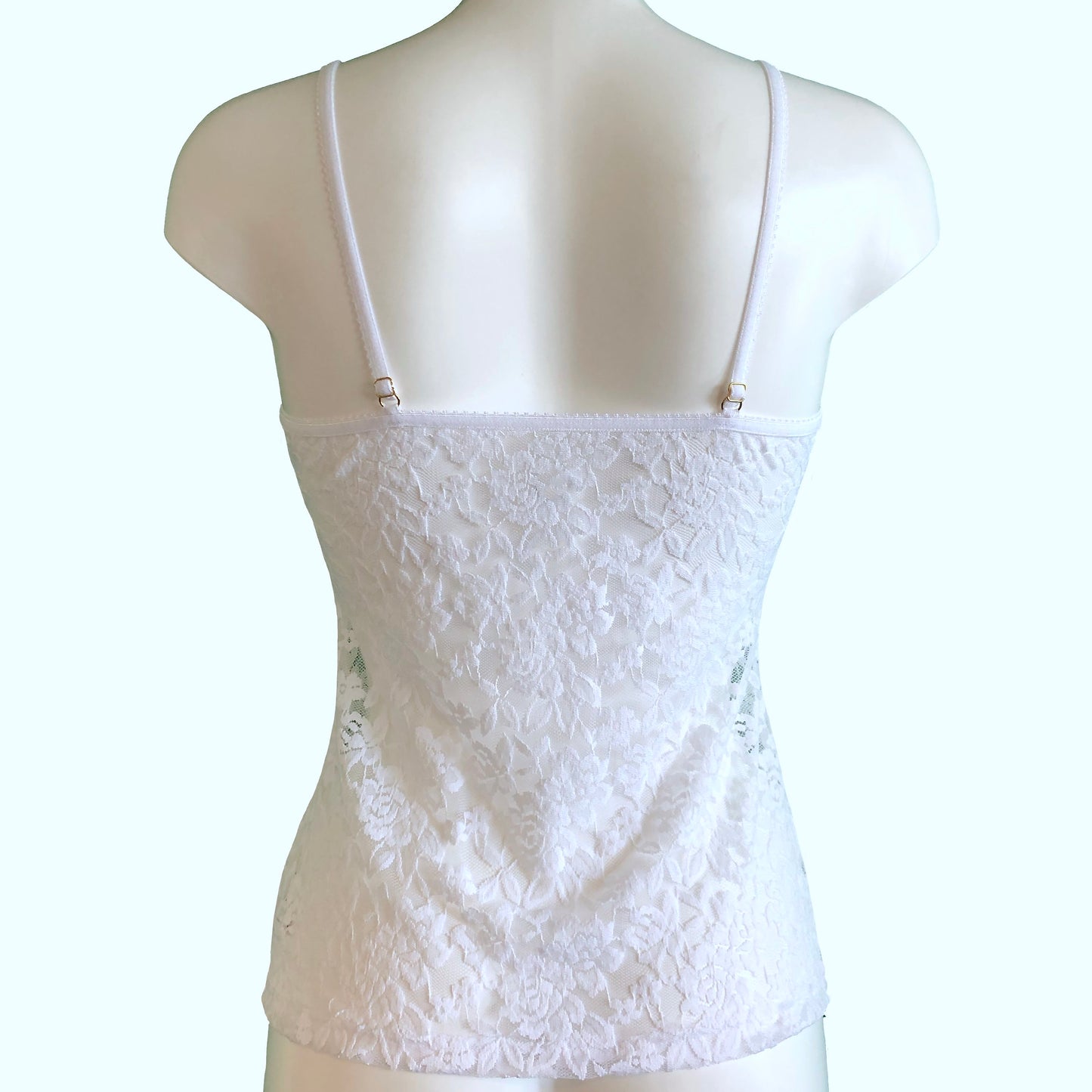 Signature Lace Strappy Cami Top - White