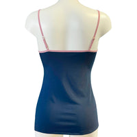 Bamboo Soft Knit Jersey Strappy Top - Midnight & Vintage Rose