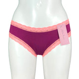 Soft Bamboo Jersey Cheeky Fit Knicker - Raspberry & Coral