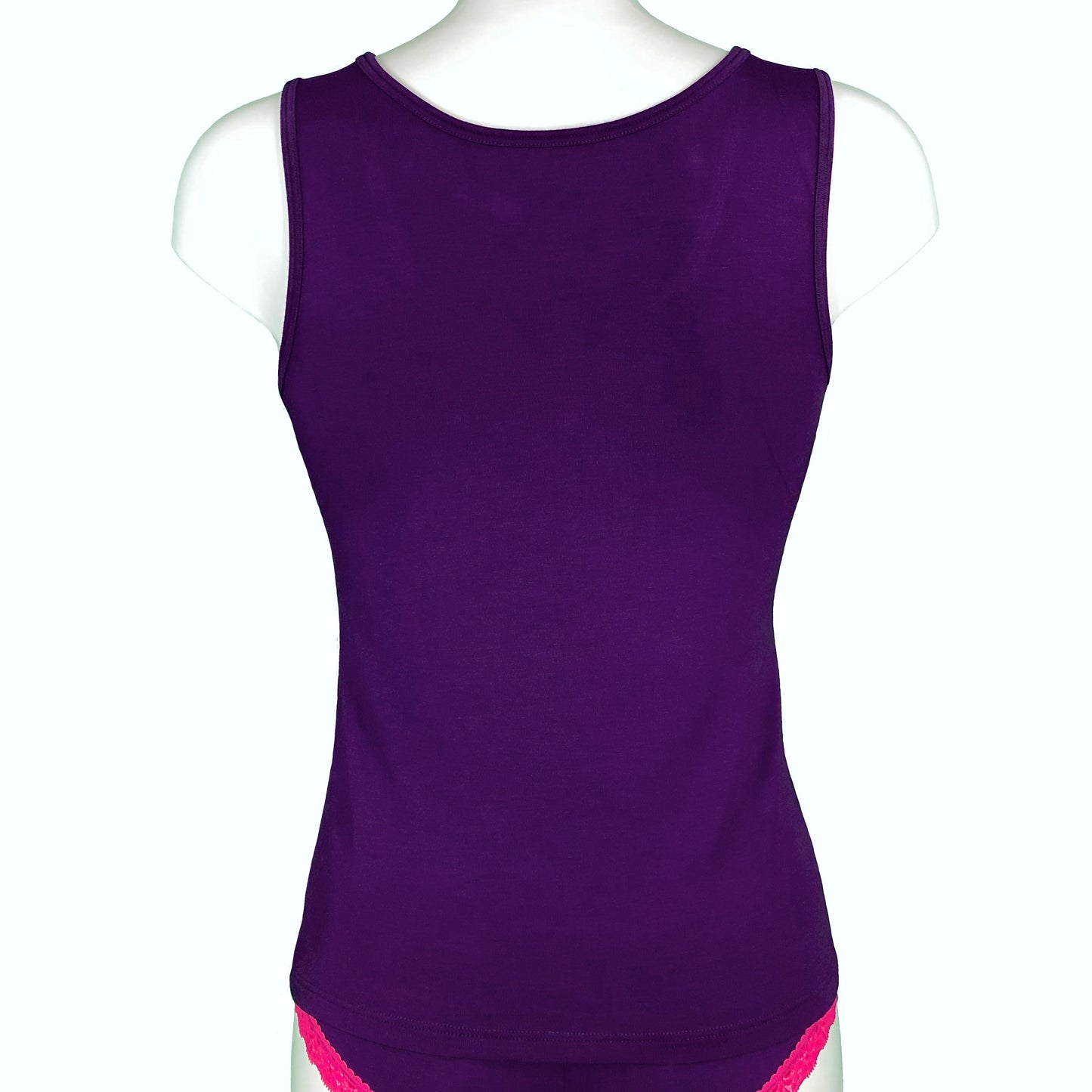 Soft Bamboo Jersey Scoop Neck Tank Top - Violet