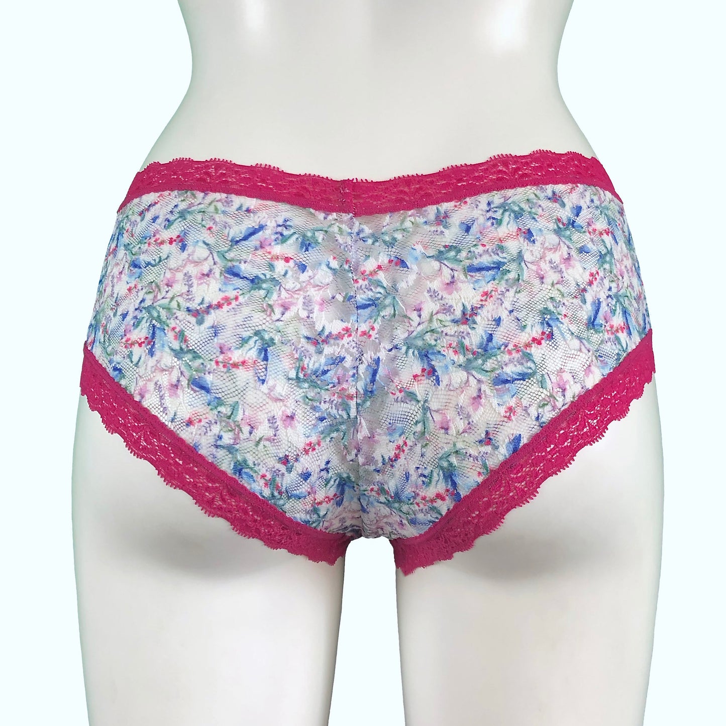 Printed Signature Lace Classic Fit Knicker - Raspberry Wildflowers