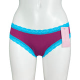 Soft Bamboo Jersey Cheeky Fit Knicker - Raspberry & Turquoise