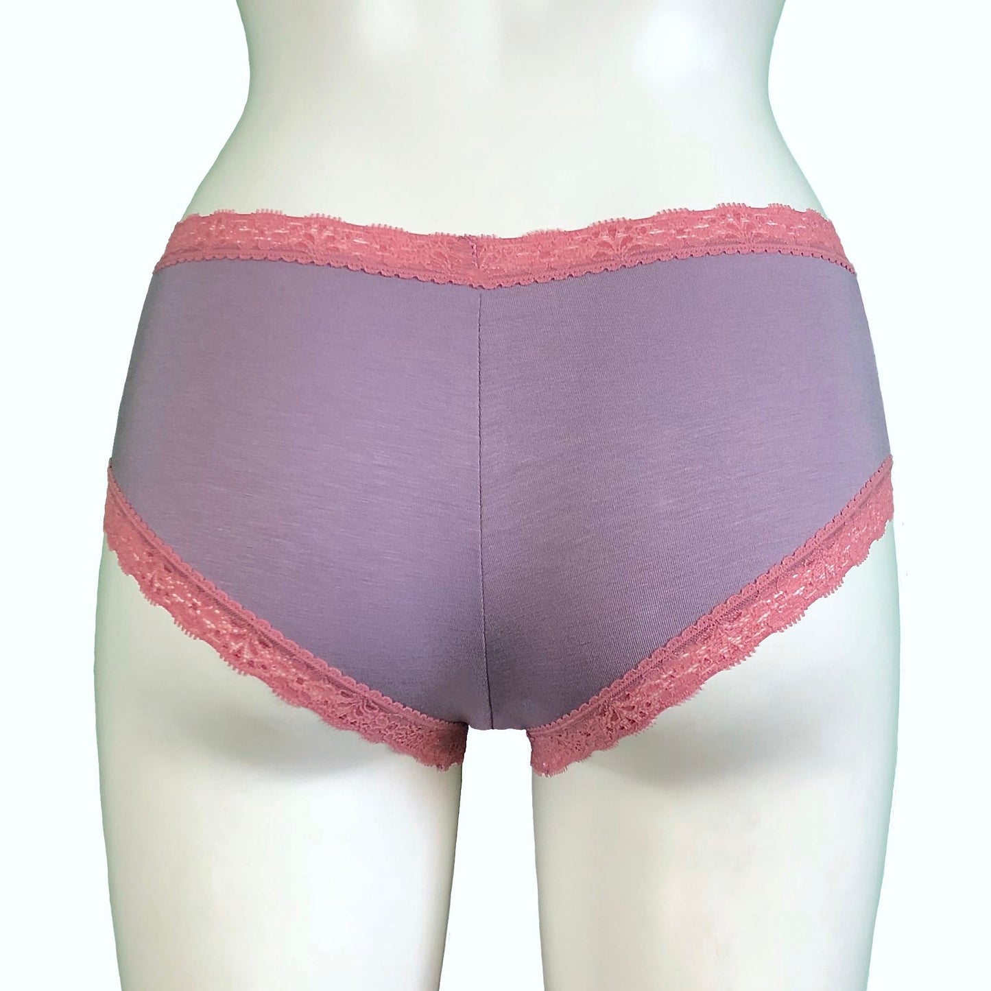 Soft Bamboo Jersey Classic Fit Knicker - Grey Mist & Vintage Rose