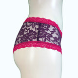 Signature Lace Classic Fit Knicker - Violet & Raspberry