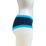 Soft Bamboo Jersey Classic Fit Knicker - Navy & Turquoise