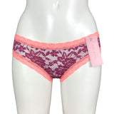 Signature Lace Cheeky Fit Knicker - Raspberry & Coral