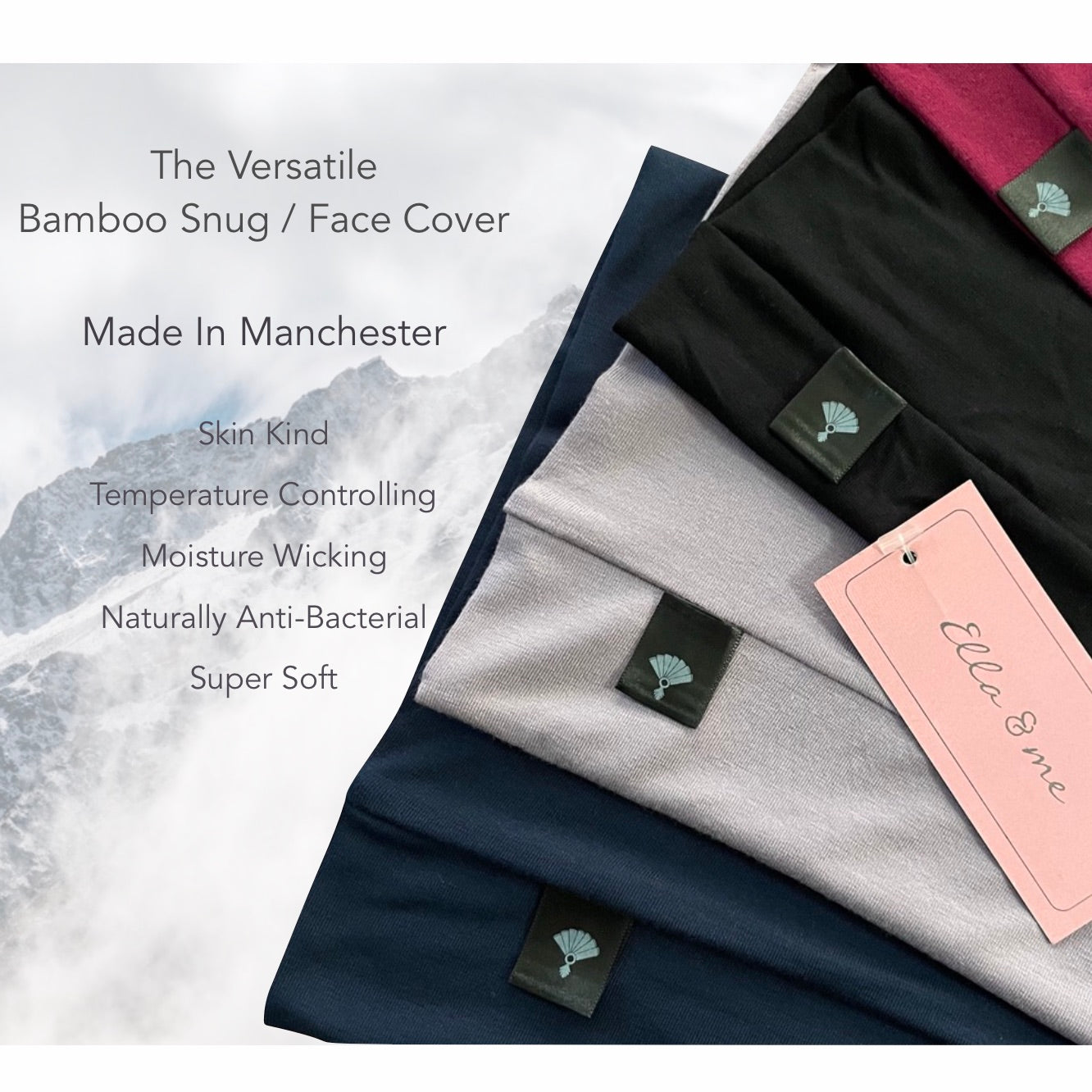 Soft & Cosy Bamboo Jersey Snood - Black