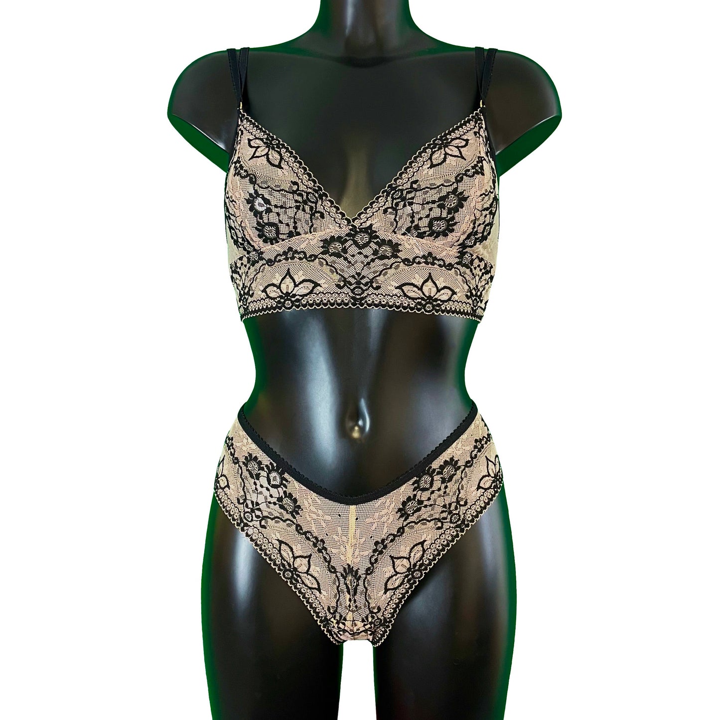 Jacquard Lace Bralette - Art Deco