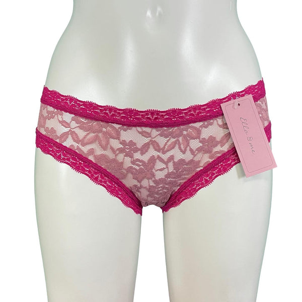 Signature Lace Cheeky Fit Knicker - Vintage Rose & Raspberry