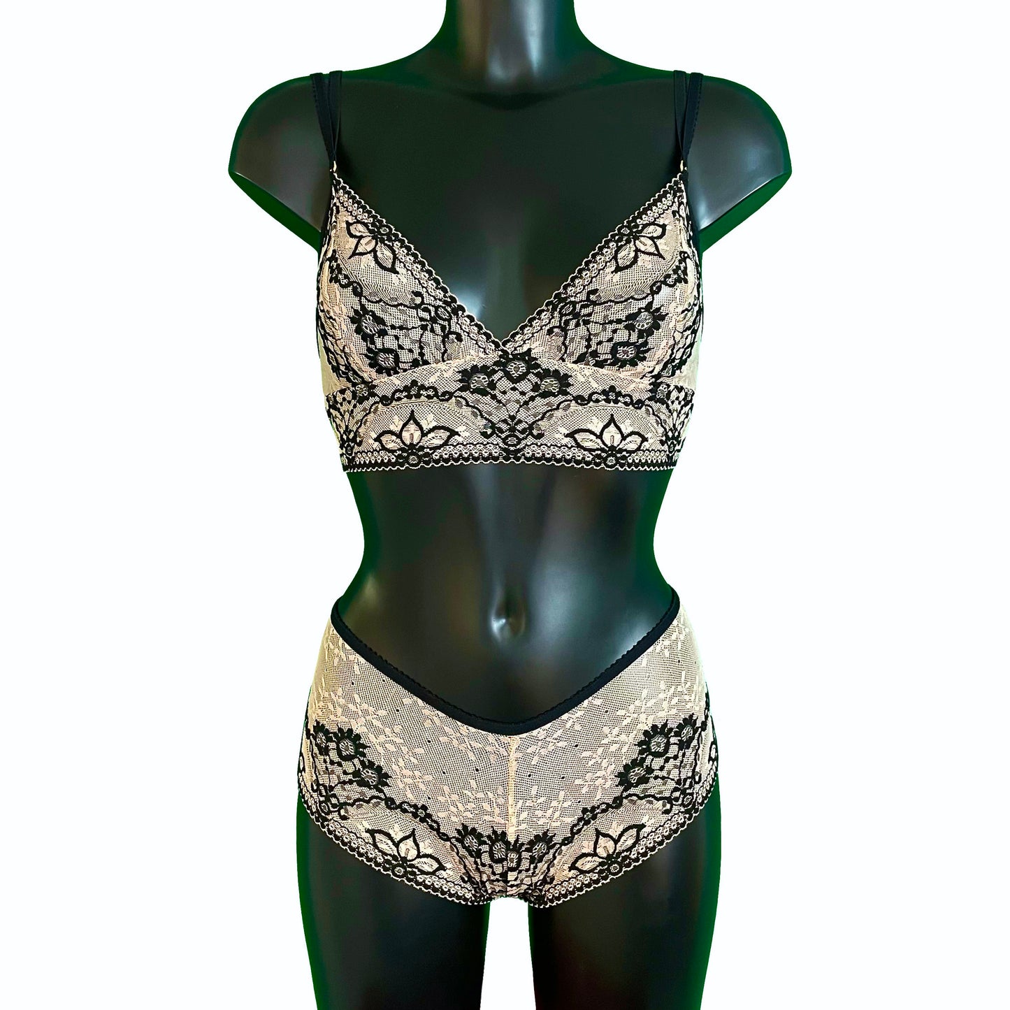 Jacquard Lace Classic Fit Knicker - Art Deco