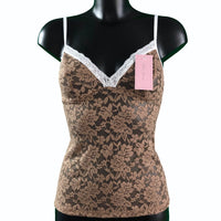 Signature Lace Strappy Cami Top - Gold Dust & Ivory