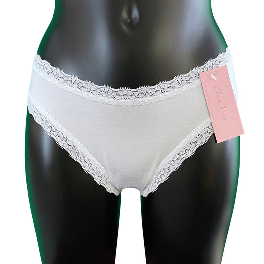 Soft Bamboo Jersey High Leg Knicker - White