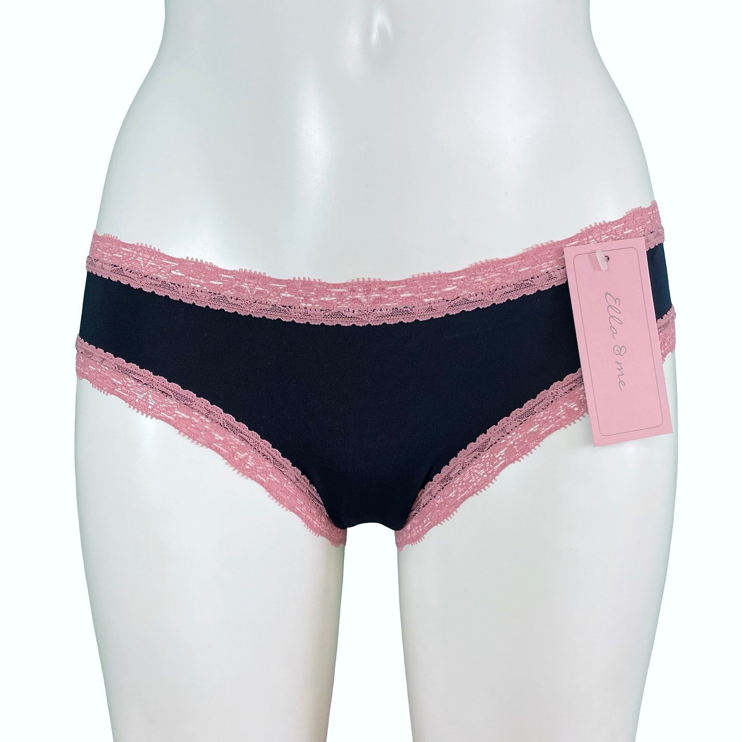 Soft Touch Cheeky Fit Brief - Navy & Vintage Rose