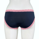 Soft Touch Cheeky Fit Brief - French Navy & Vintage Rose